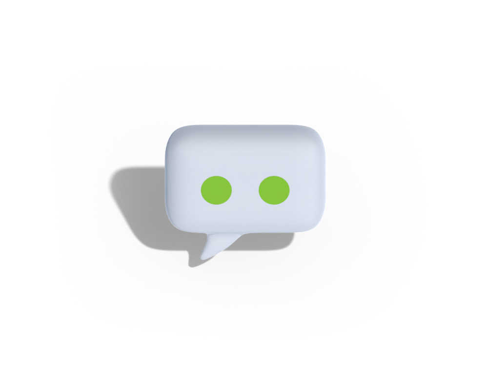 Floating speech bubble